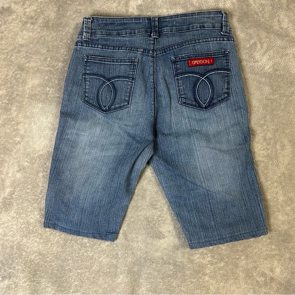 VTG Sasson Ooh La La Patchwork Denim Shorts 11” Size 10 - Picture 4 of 7